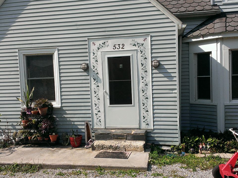 Front door of house