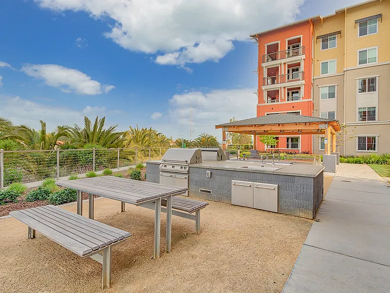 Outdoor kitchen and grilling area