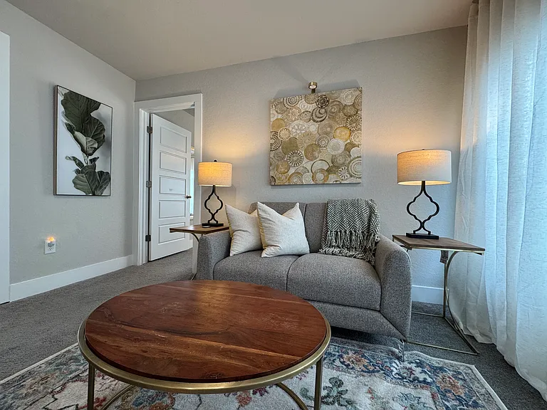 Upstairs Loft. Twin trundle bed, seating area