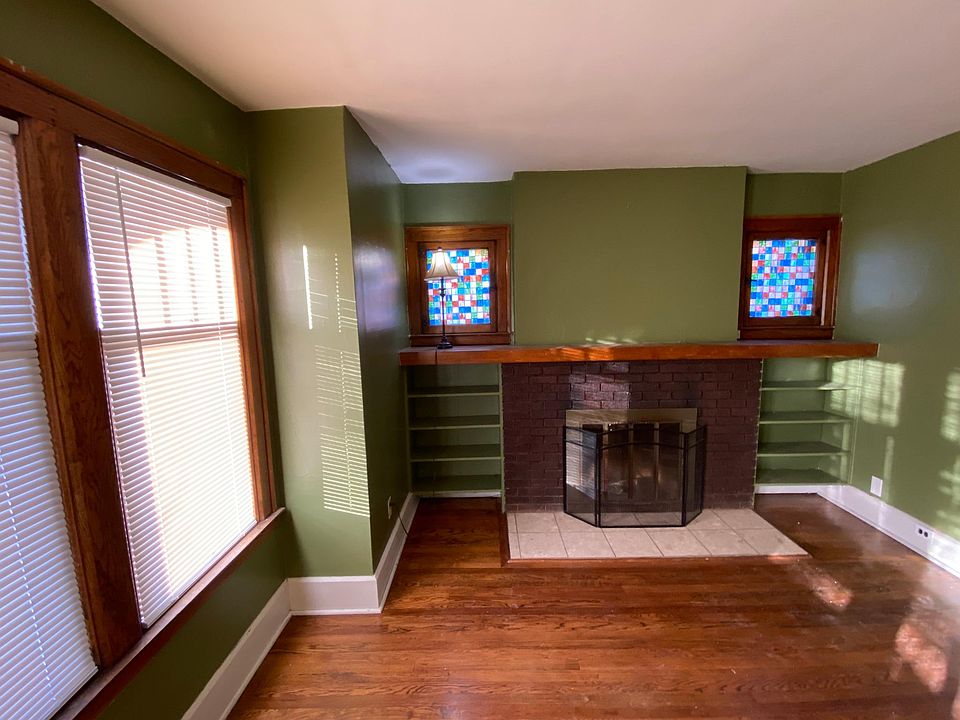Family Room with hardwood floors and natural fireplace