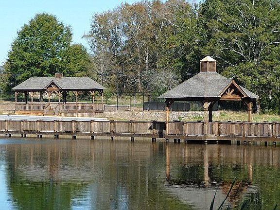 Walking path at pond.