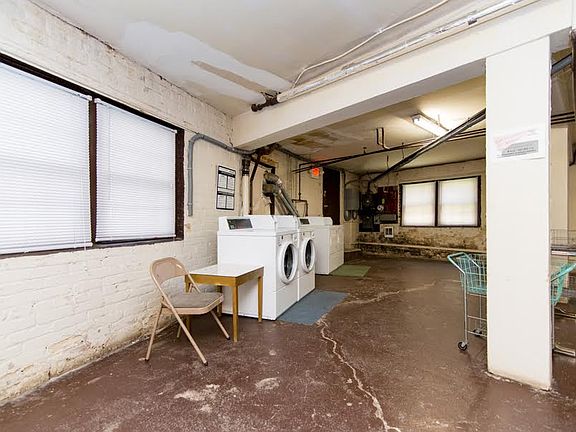 Laundry room in basement