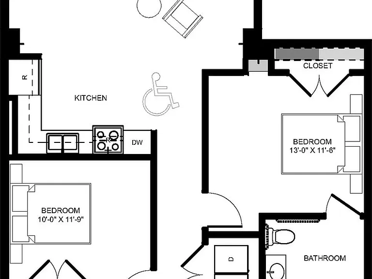 2 Bedroom - Unit 1017