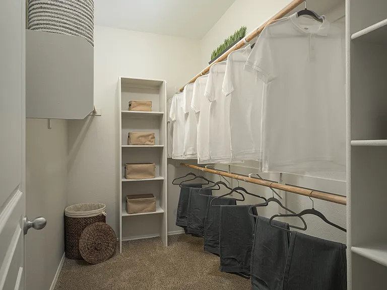 Large walk-in closets at Trevi Apartment Homes