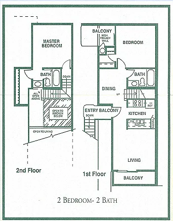 Floor plan 2 Bedroom 2 Bathroom