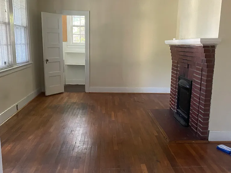 living room with storage closet