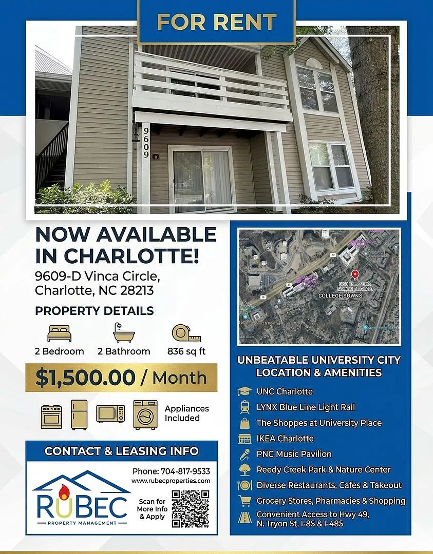 Spacious 2-Bedroom, 2-Bath Apartment in Charlotte's University Area — Photo 2