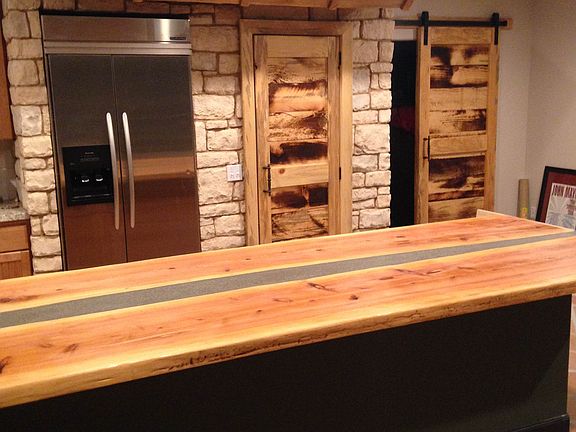 12 ft cedar/concrete island