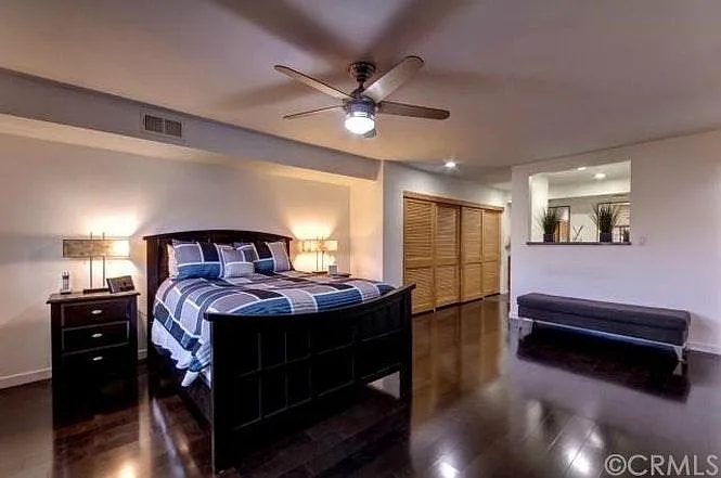 Master Bedroom with His and Her closets and bathroom on 1st