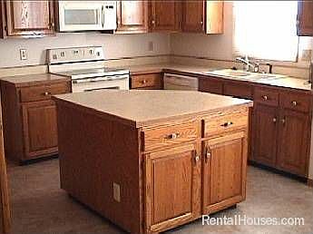 This island kitchen has upgrad