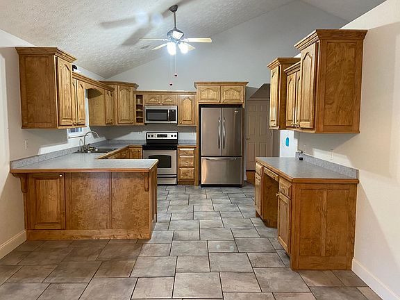 Kitchen with all stainless appliances
