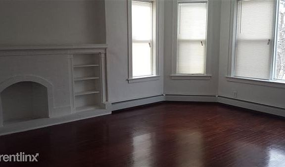living room and fireplace