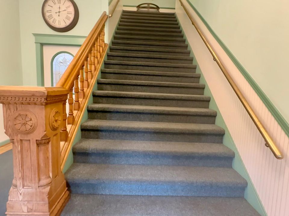 Lobby stairway.