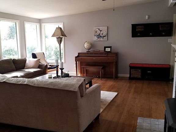 Living room with fireplace