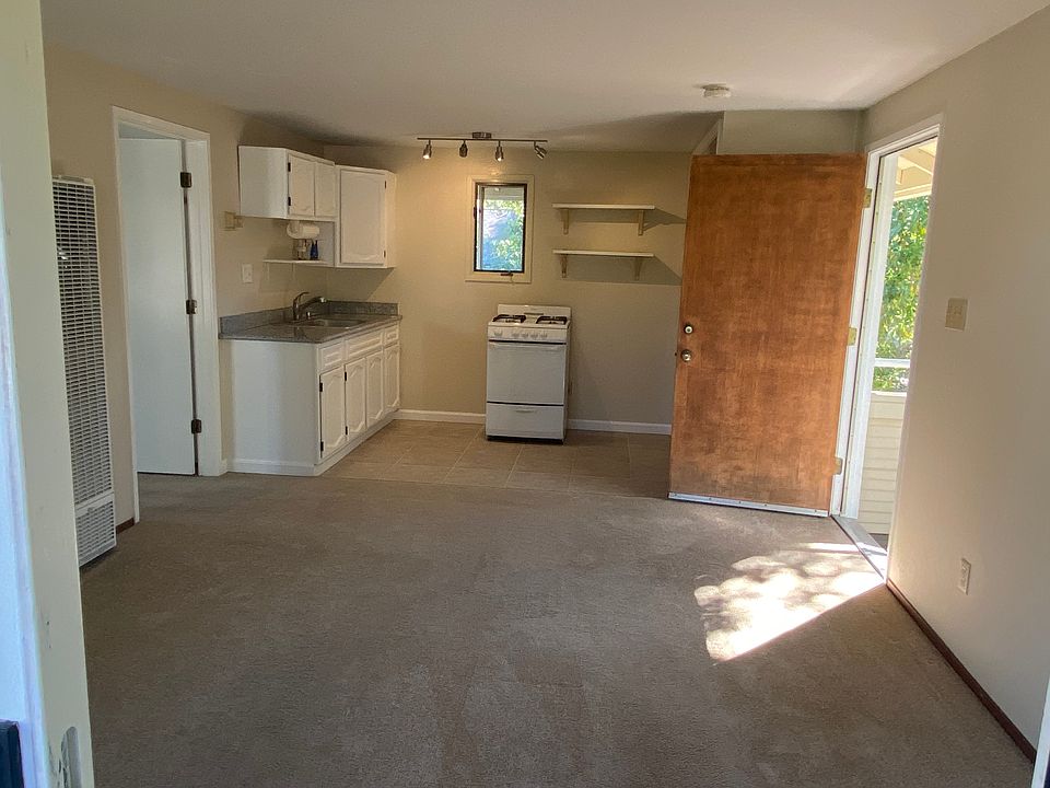 Kitchen area next to living area