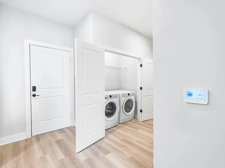 Enjoy the convenience of an in-home, full-size washer and dryer.