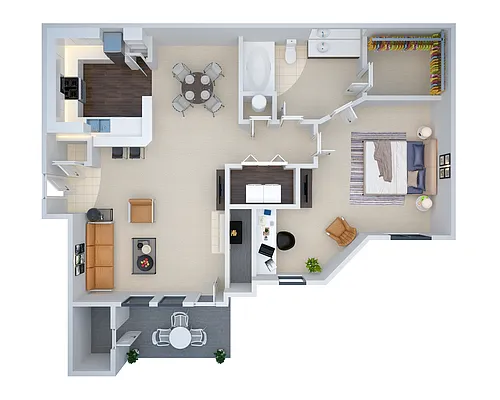 Floor plan 1 BED (cma1)