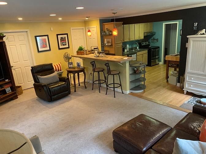 Tile bar and great accent wall