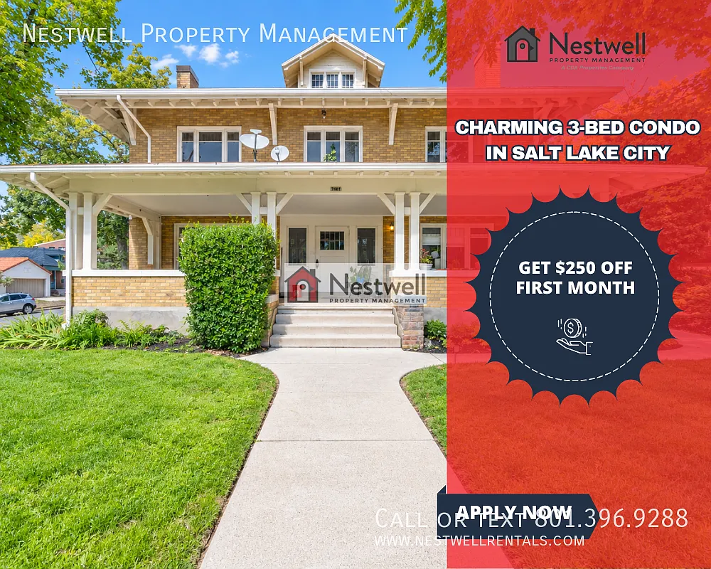$350 off 1st Month's Rent-Great unit in SLC! — Photo 1