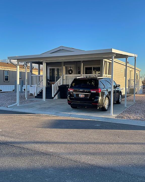 Covered 2 vehicle carport