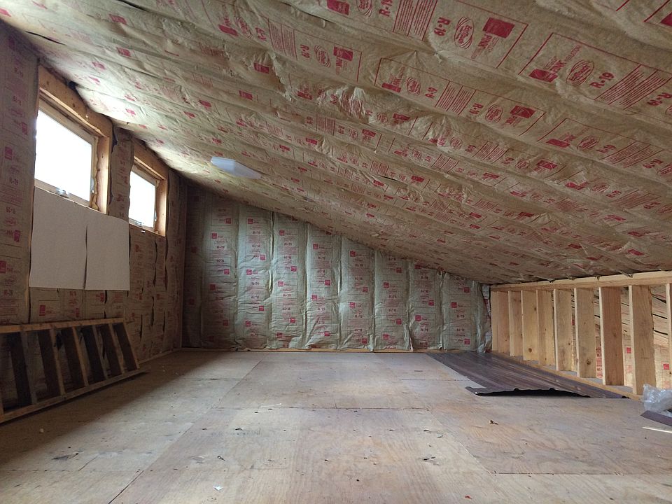 The garage attic space