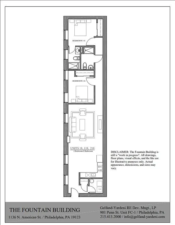 Floor plan 2 Bed - Type U