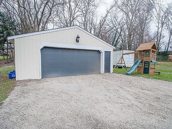 Detached two-car garage.