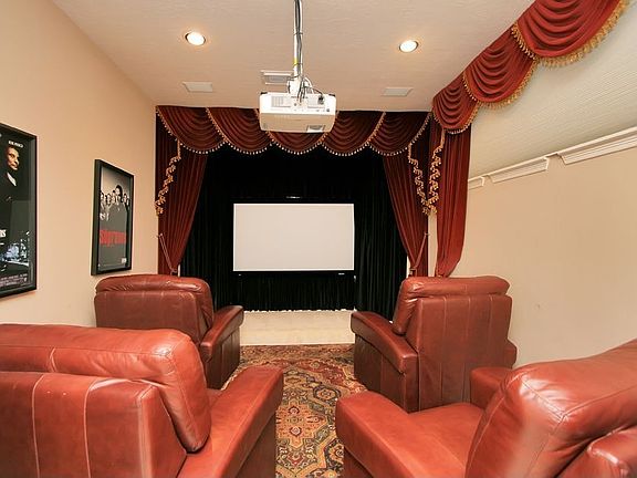 Media room with projection TV