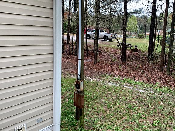 Back porch view of side yard