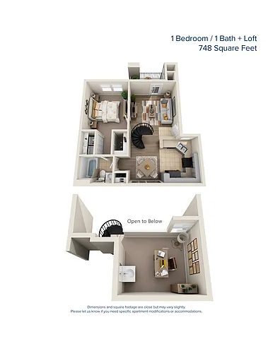 Floor plan 1x1 Loft Classic