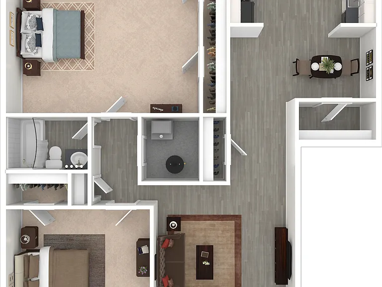 2 Bedroom, 1 Bathroom 2 Bedroom, 1 Bathroom