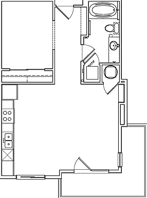 Studio A1b Floor Plan Studio A1b Floor Plan