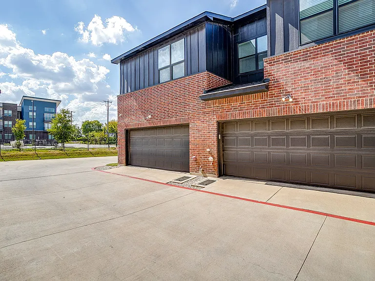 Gated garage view