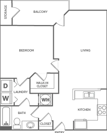 One Bedroom One Bath (735 SF) One Bedroom One Bath (735 SF)