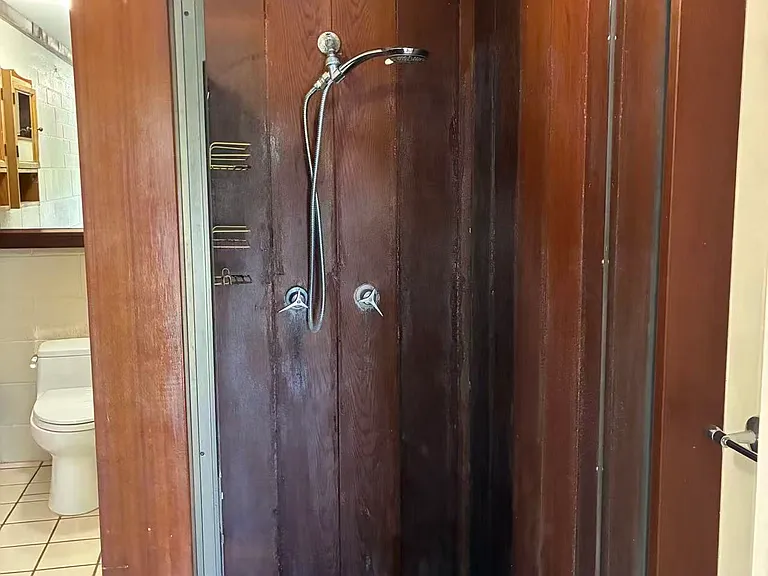 Shower: Hardwood Panel