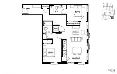 Floor plan B3