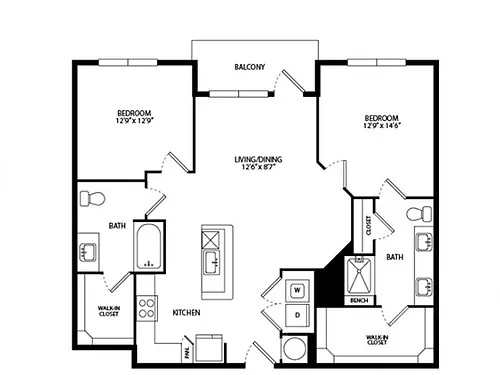 Floor plan B1-HC
