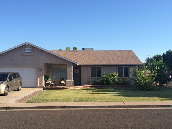 Front yard with fruit trees