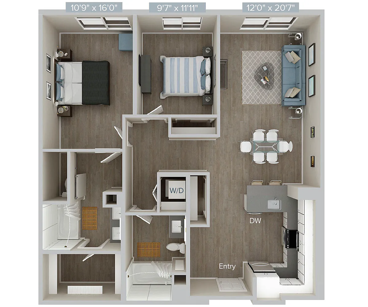 Floor plan Furnished-f-B2US-1119SF307