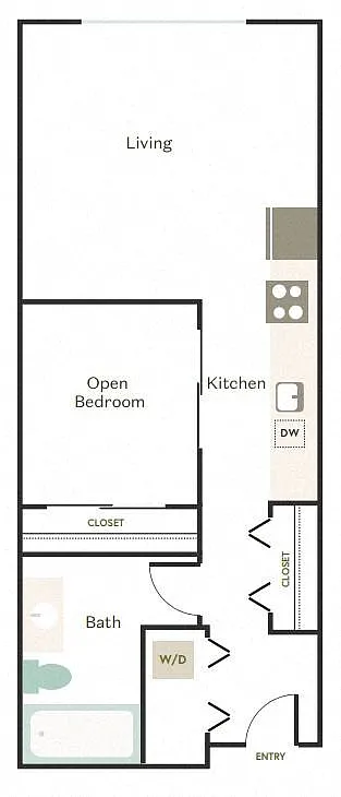 Floor plan Open 1x1 - B1