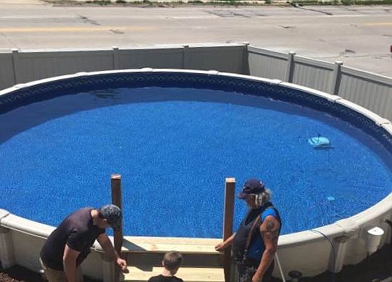 24 ft -4ft deep. FUN1