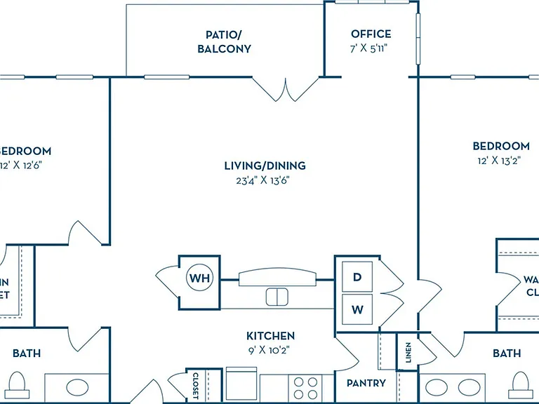 2 Bedroom | 2 Bath | 1296 SF 2 Bedroom | 2 Bath | 1296 SF