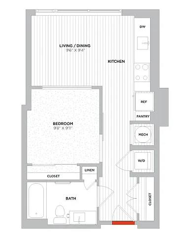 Floor plan Studio-S01 West