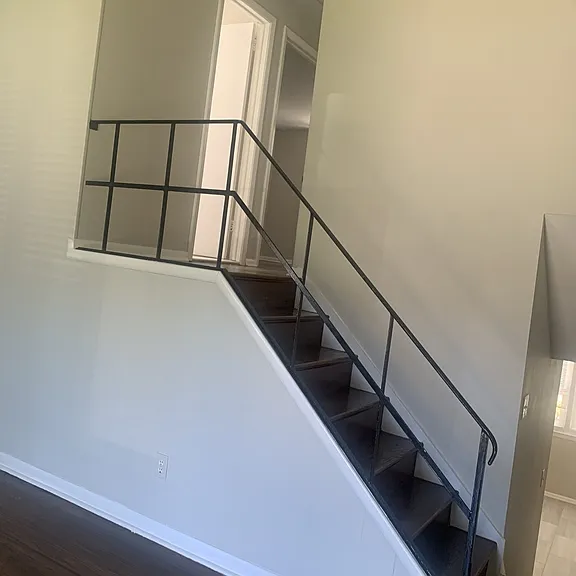 Heading to the upper level from the living room