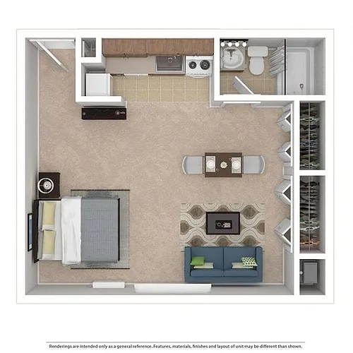Floor plan Studio Parkgate
