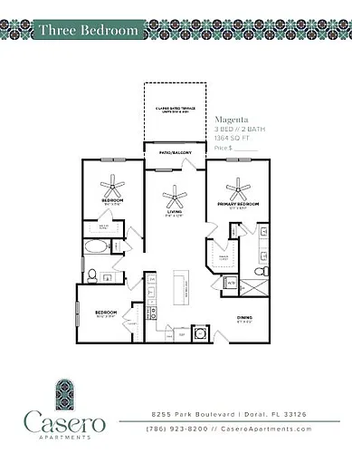 Floor plan C1*-Magenta (Salary Requirement Applies)