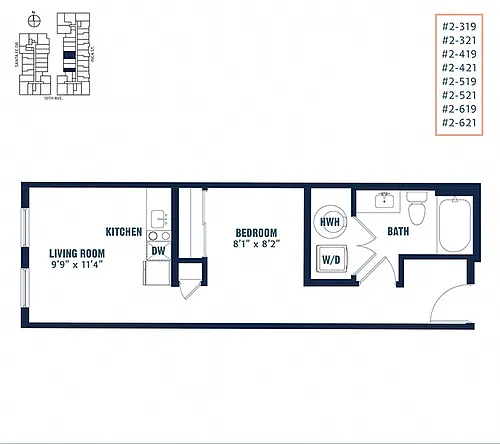 Floor plan Quin Studio S1