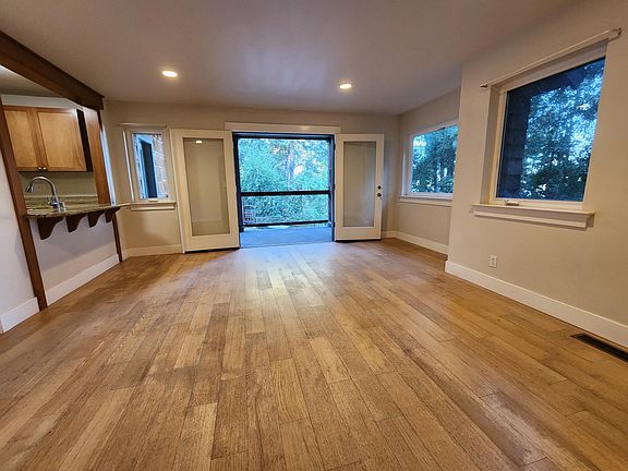 living room open to deck