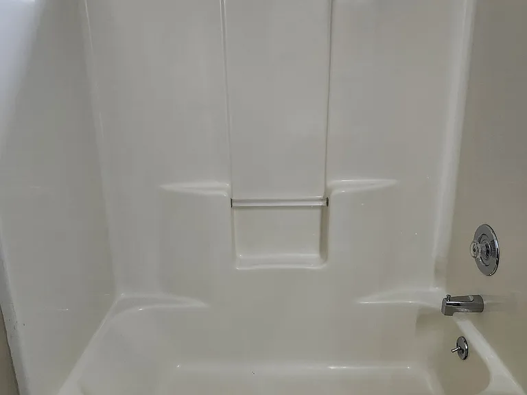 Close-up view of Hall Bathroom Tub/Shower combination.