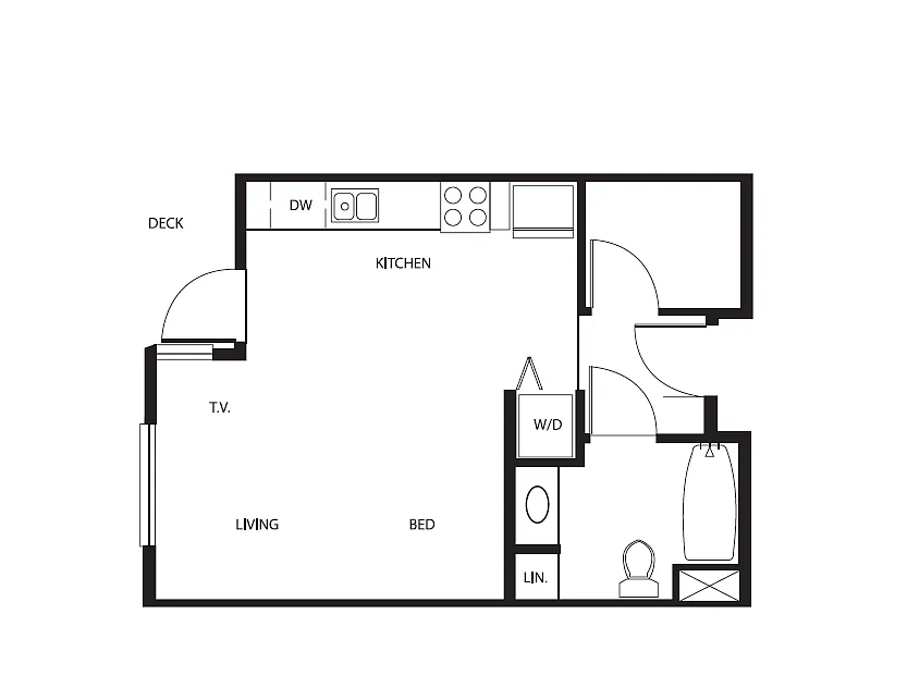 Floor plan Classic 403 Sq Ft.